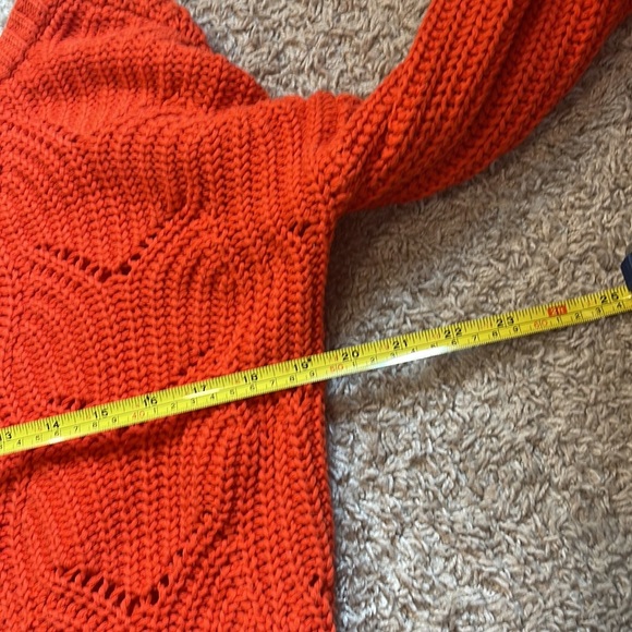 Pullovers 525 Knit Sweater crochet, orange sweater - Picture 7 of 9